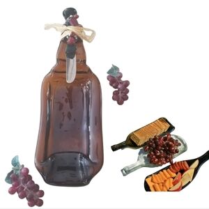 Melted Glass Cheese Appetizer Tray & Spreader Knife